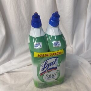 Lysol Cling & Fresh Gel Toilet Bowl Cleaner Forest Rain Scent / 24 oz / 2 pieces